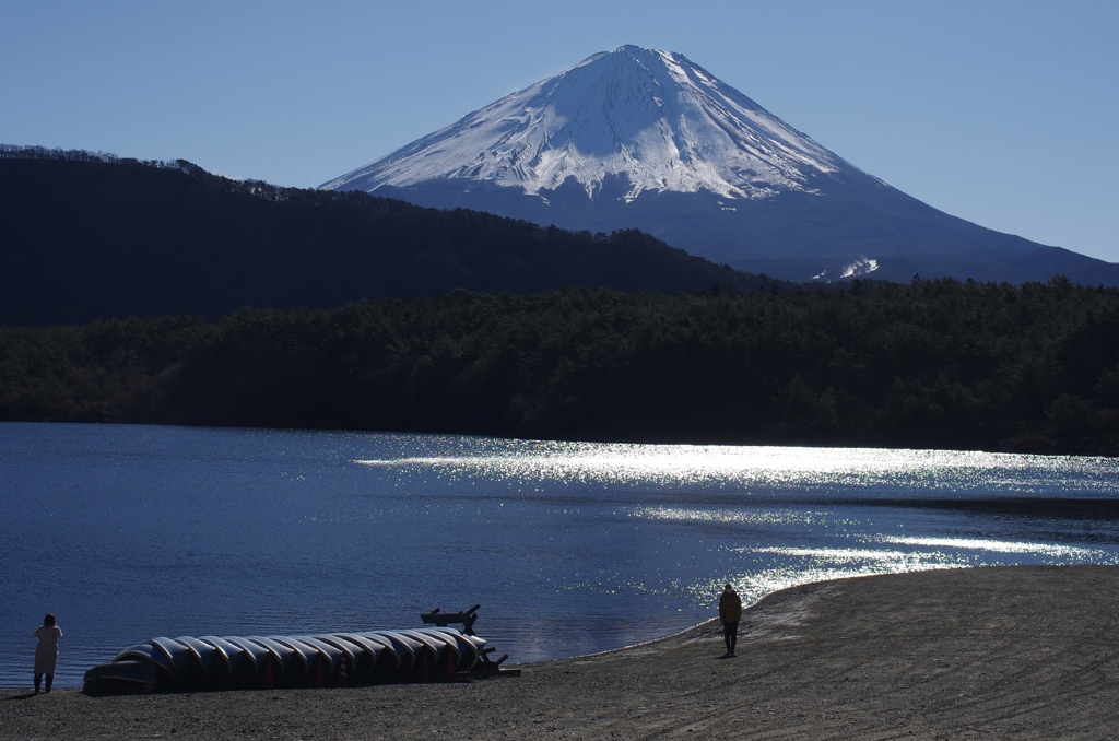 西湖からの富士山