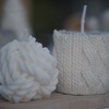 編み物のキャンドル