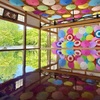 和傘タワーと床もみじ