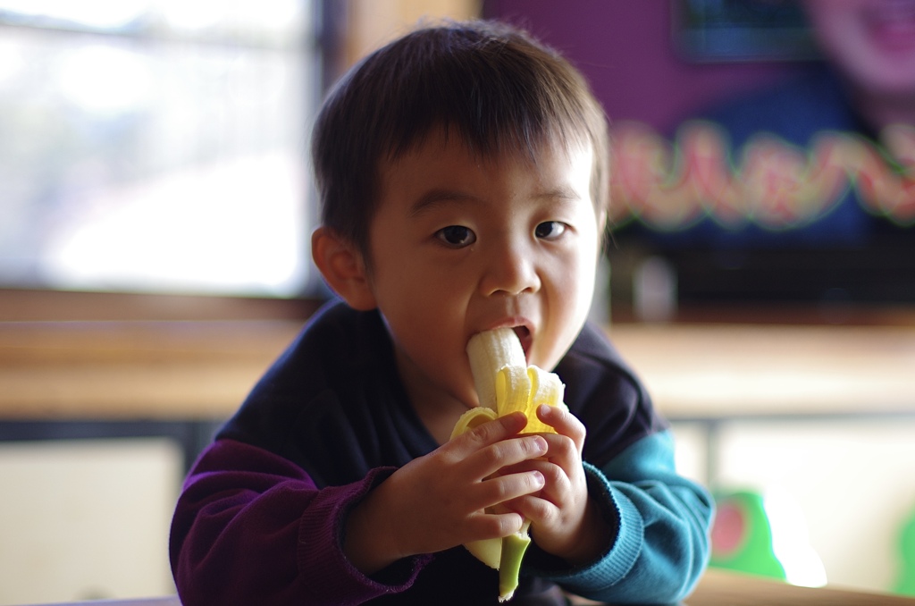 バナナで栄養補給