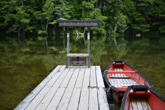 上高地、明神池