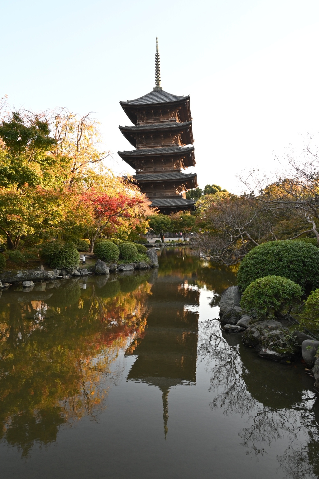 東寺と夕暮れ