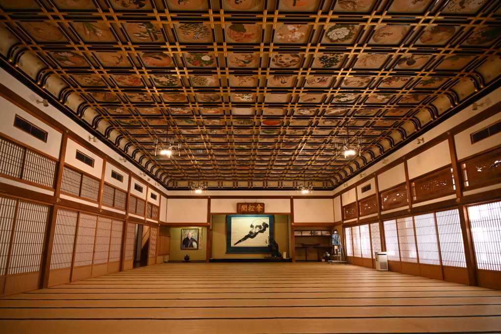 傘松閣、絵天井の間