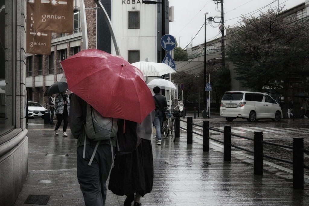 雨のストリートフォト