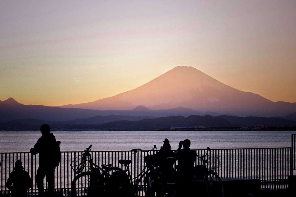 江ノ島付近から富士山