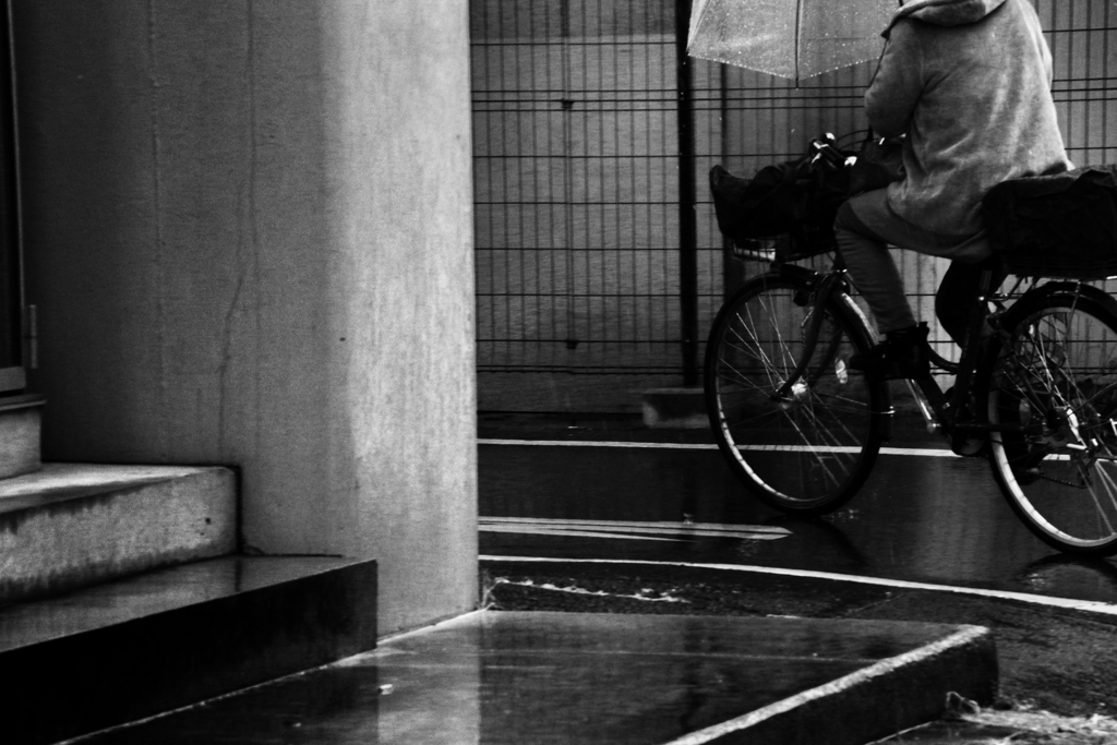 寒い雨の日に