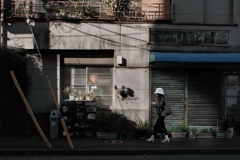 近所にて