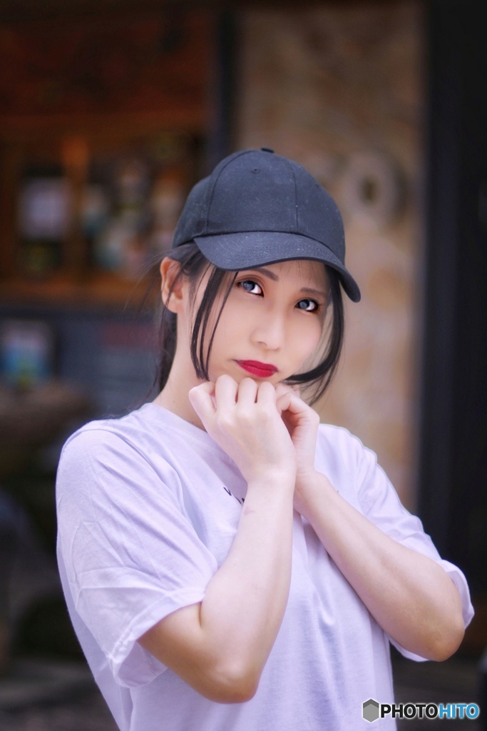 真夏の江ノ島商店街で