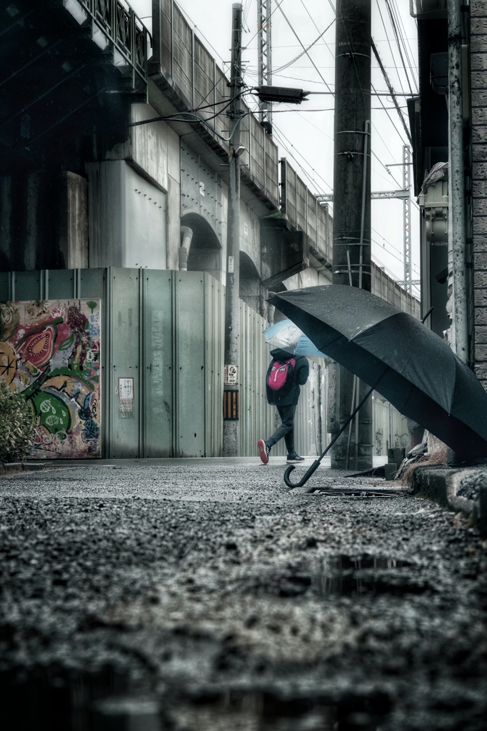 雨のストリート