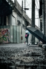 雨のストリート