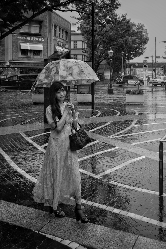 雨の早朝に