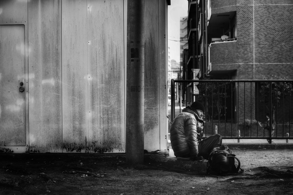 真冬のドヤ街付近