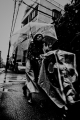 雨のストリートフォト