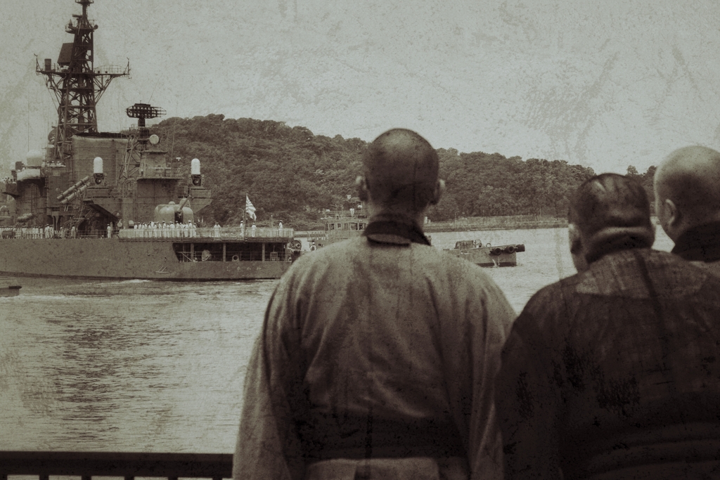 太平洋戦争当時の記録写真風に