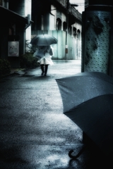 雨のストリートフォト
