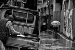 雨のストリートフォト
