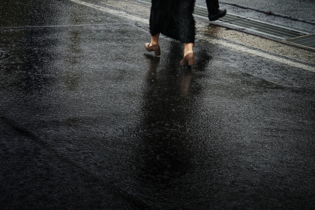 雨のストリートフォト