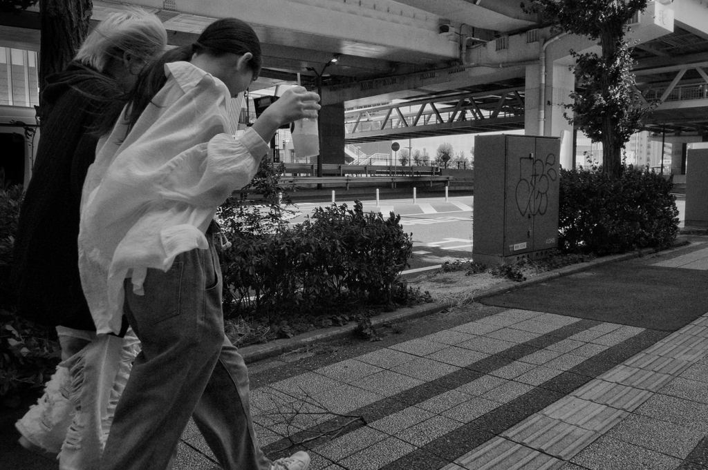 強風のストリートフォト