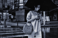 雨のストリートフォト