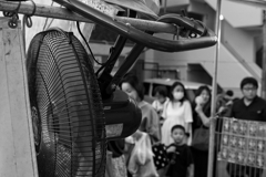 扇風機(地元神社の夏祭り)