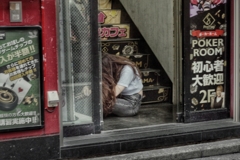 寝てる人