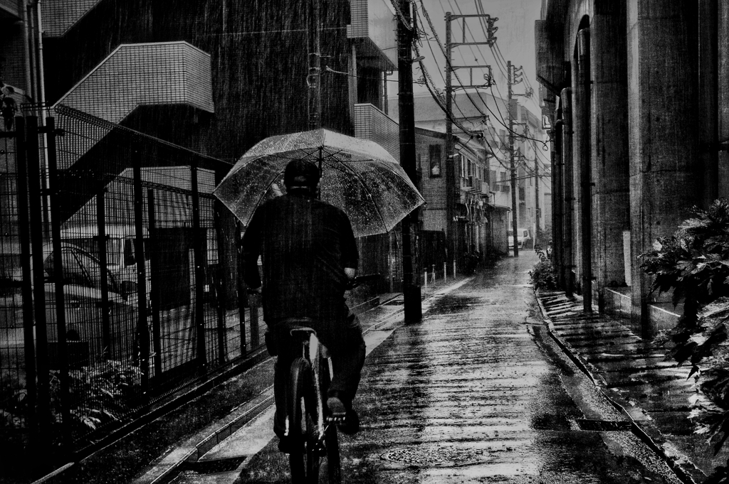 雨のストリートフォト