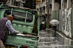 雨のストリートフォト
