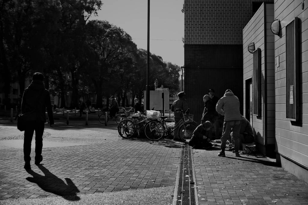 真冬のドヤ街付近