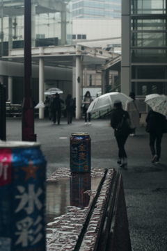 雨の横浜駅周辺