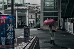 雨の横浜駅周辺