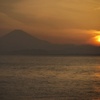 富士山と日没