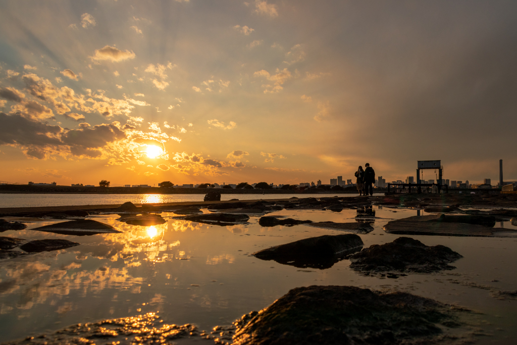 夕陽が笑う瞬間