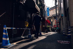 神田の路地裏にて