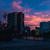 夕暮れをかける。