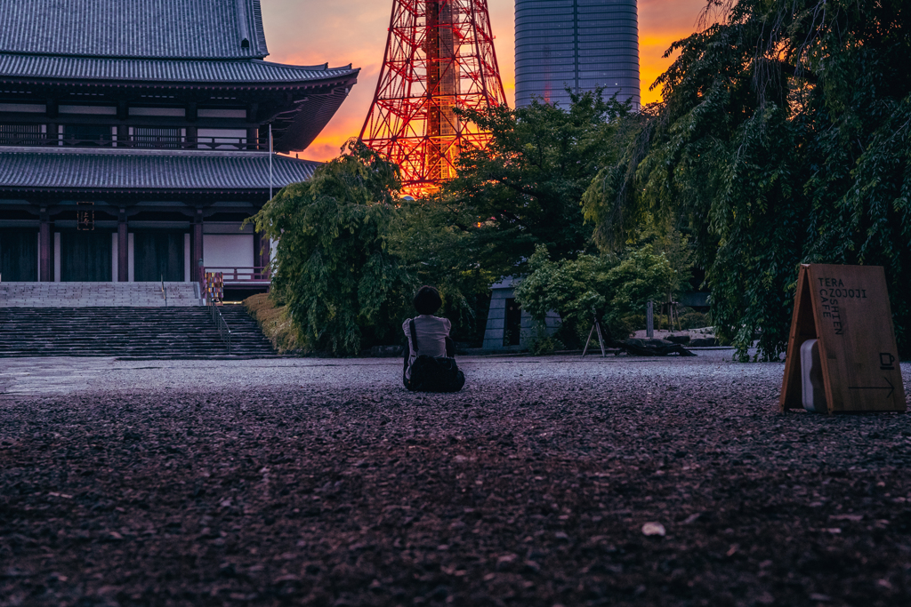 タワーを眺めて