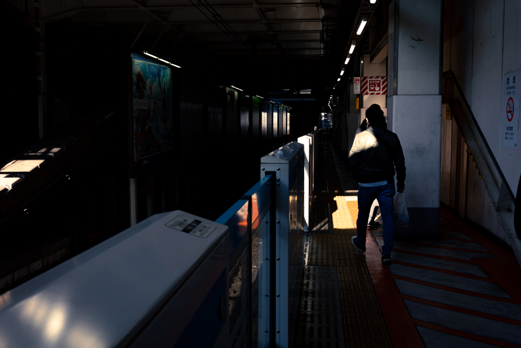 上野駅ホームにて