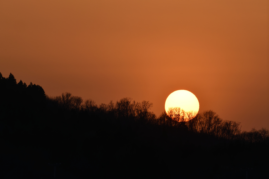 夕日シルエット