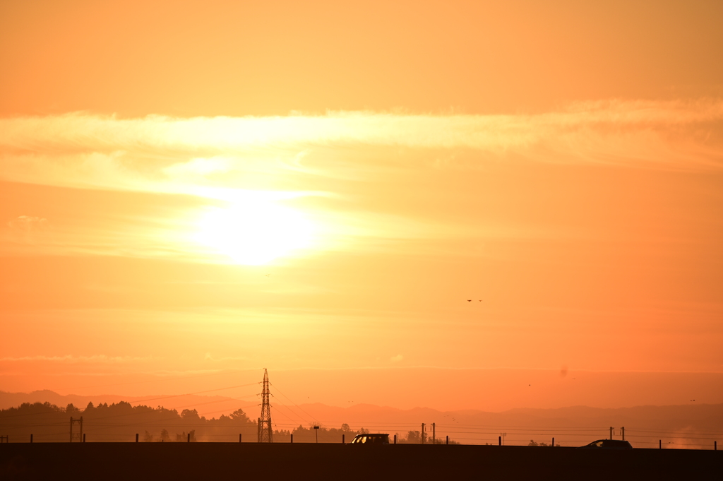 夜明けのハイウェイ