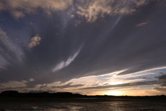 夕暮の伊豆沼221011