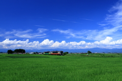 夏の雲と只見線