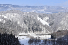 晴れ間と飯山線