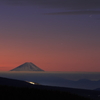 富士山と朝焼け