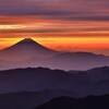 あかね空と富士山