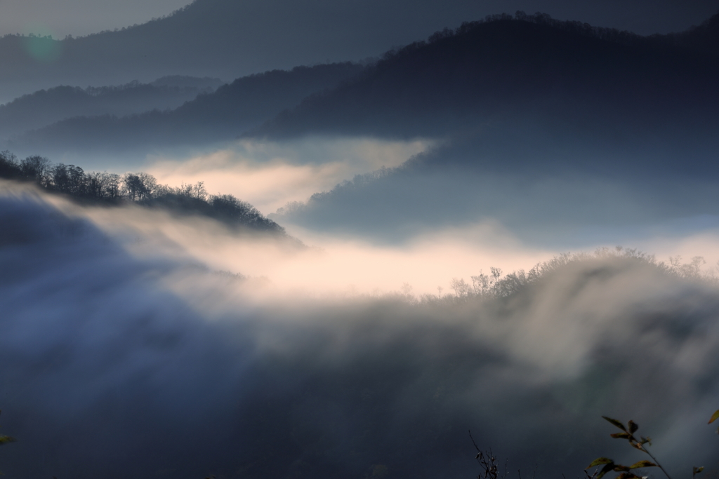 滝雲と雲海
