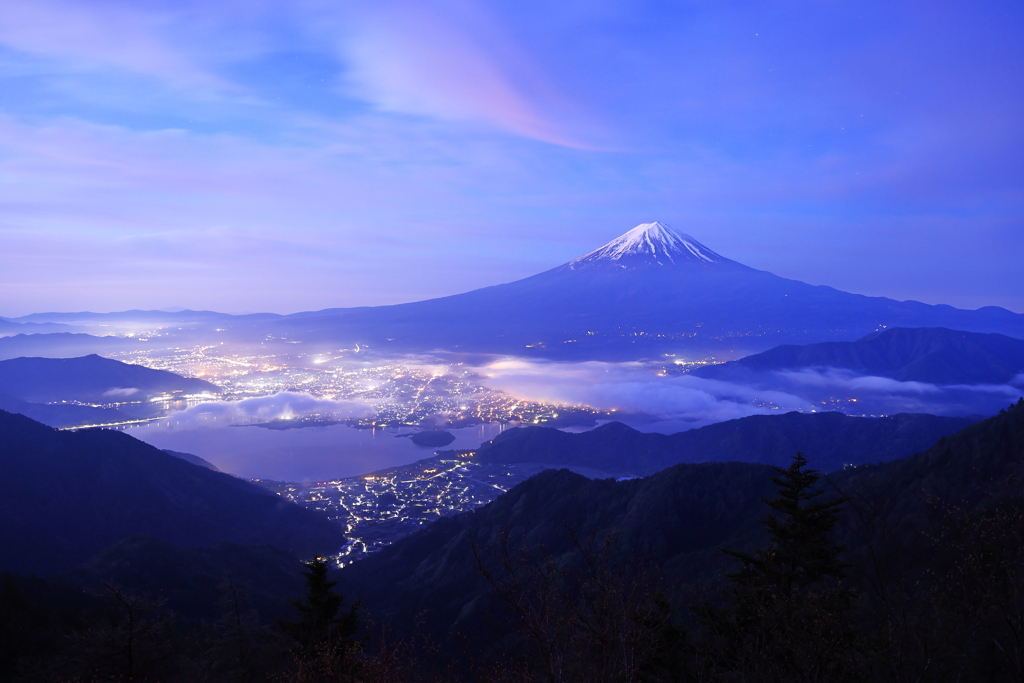 富士山と河口湖