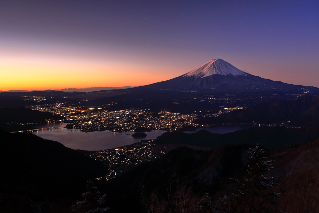 富士山と河口湖