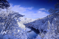 つかの間の青空と只見線