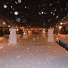 雪の大内宿