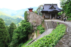 立石寺にて