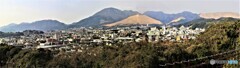別府温泉のパノラマ風景